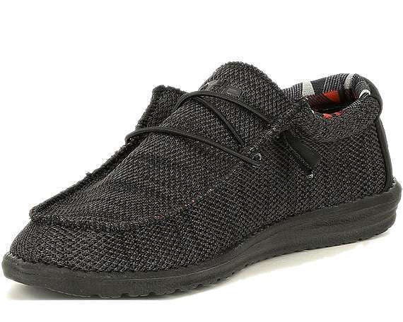 Hey Dude Wally Sox Shoes - Jet Black 110354935