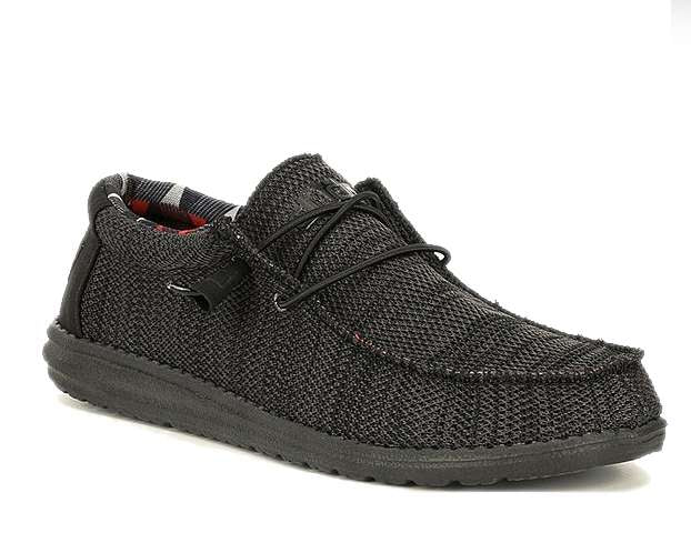 Hey Dude Wally Sox Shoes - Jet Black 110354935