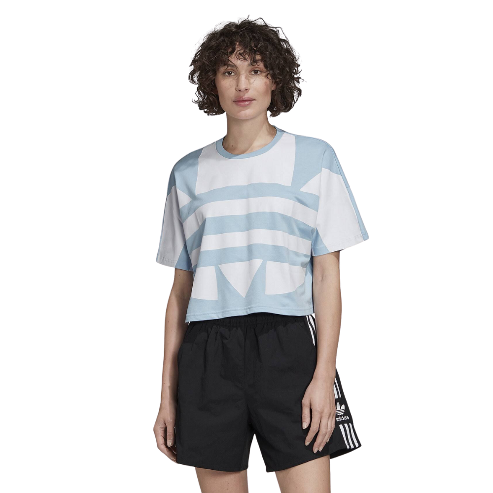 adidas Originals Women's Large Logo Tee in an oversized fit with standout color blocks