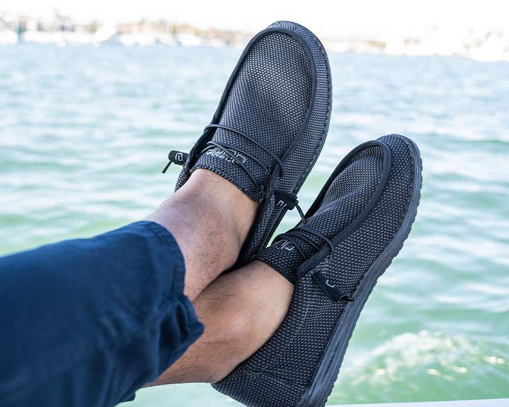 Hey Dude Wally Sox Shoes - Jet Black 110354935