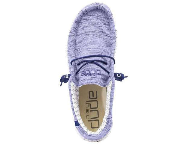 Hey Dude Wally Stretch Fleece Shoes - Navy White 110532521