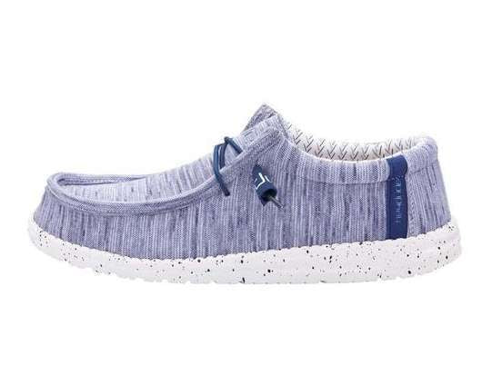 Hey Dude Wally Stretch Fleece Shoes - Navy White 110532521