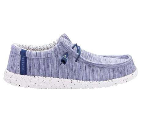 Hey Dude Wally Stretch Fleece Shoes - Navy White 110532521