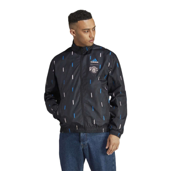 Adidas Manchester United Anthem Jacket with the team's logo on the front