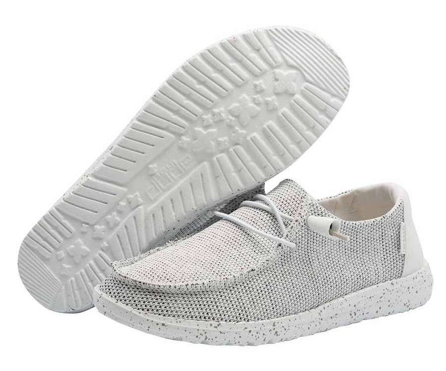 Hey Dude Wendy Sox Shoes - Stone White