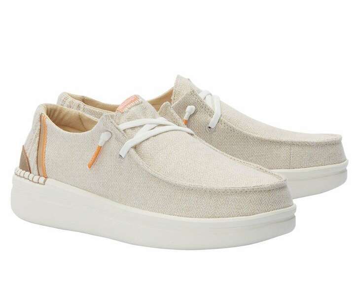 Hey Dudes Women's Wendy Rise Chambray Shoe 121941701 Tan Orange