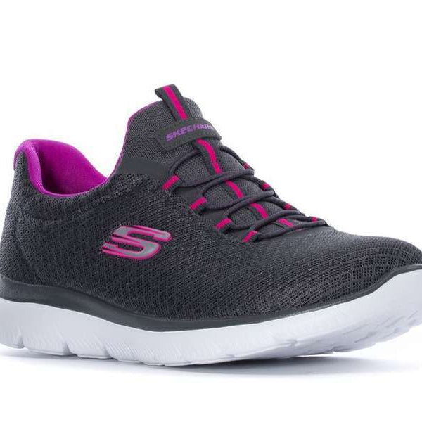 Skechers Women's Summits Bungee Slip On Shoes - Charcoal 12980W/CCPR