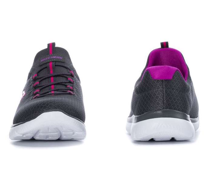 Skechers Women's Summits Bungee Slip On Shoes - Charcoal 12980W/CCPR