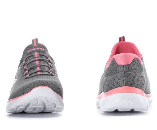 Skechers Women's Summits Bungee Slip On Shoes - Gray 12980W/GYPK