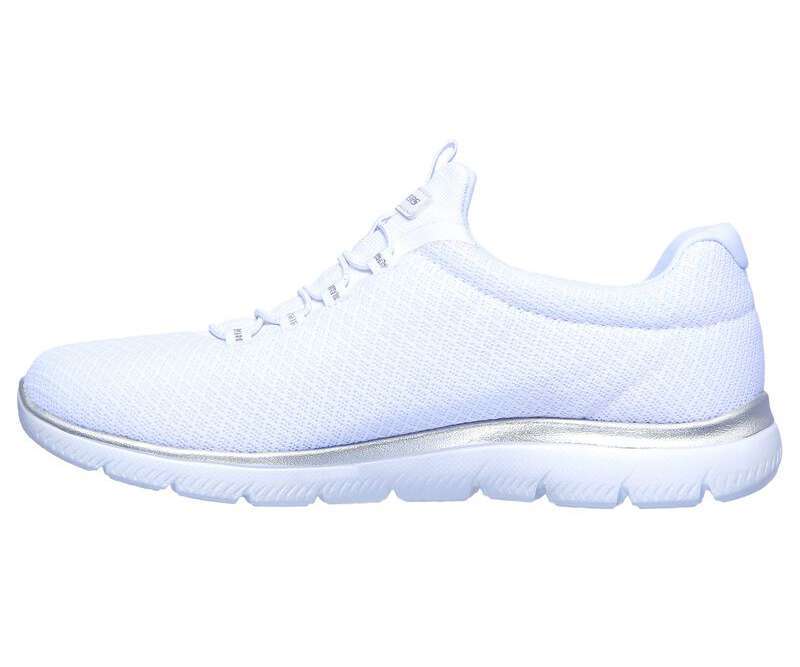 Skechers Women's Summits Bungee Slip on Shoes - White (12980WSL
