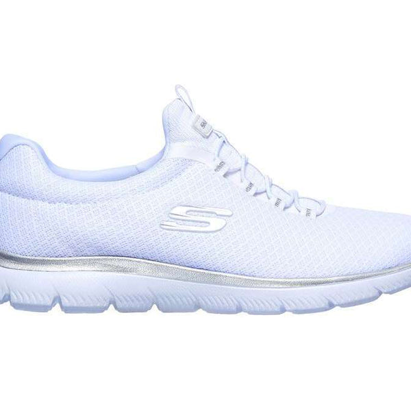 Skechers Women's Summits Bungee Slip on Shoes - White (12980WSL