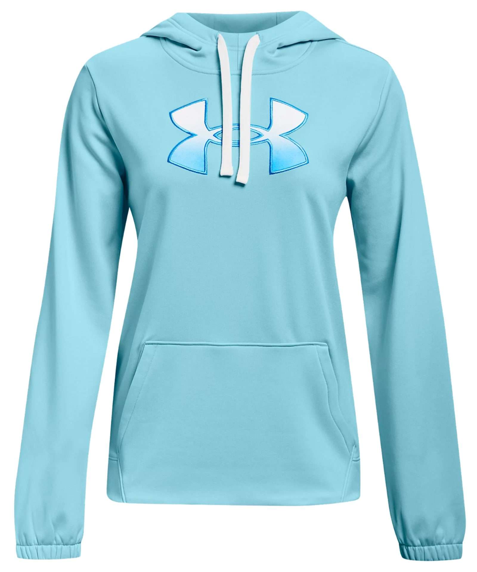 Under Armour Women's Armour Fleece® Big Logo Gradient Flock Hoodie 1365910-914 Sky Blue / White