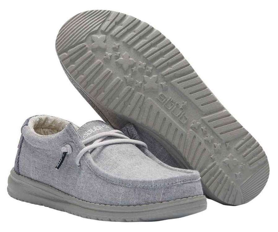 Hey Dude Youth Wally Youth Shoes 130133200 Steel