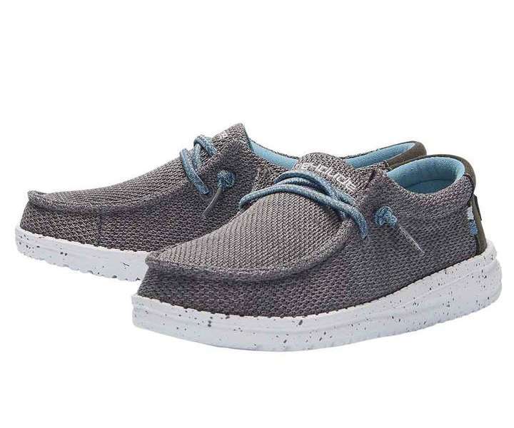 Hey Dude Youth Wally Youth Shoes 130133217 Sharkskin