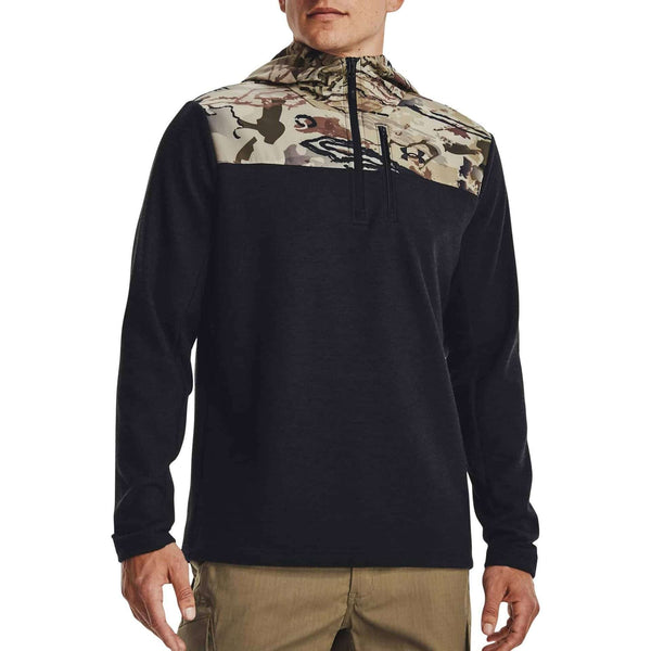 Under Armour Men's Specialist Grid 1/2 Zip Hoodie - Black