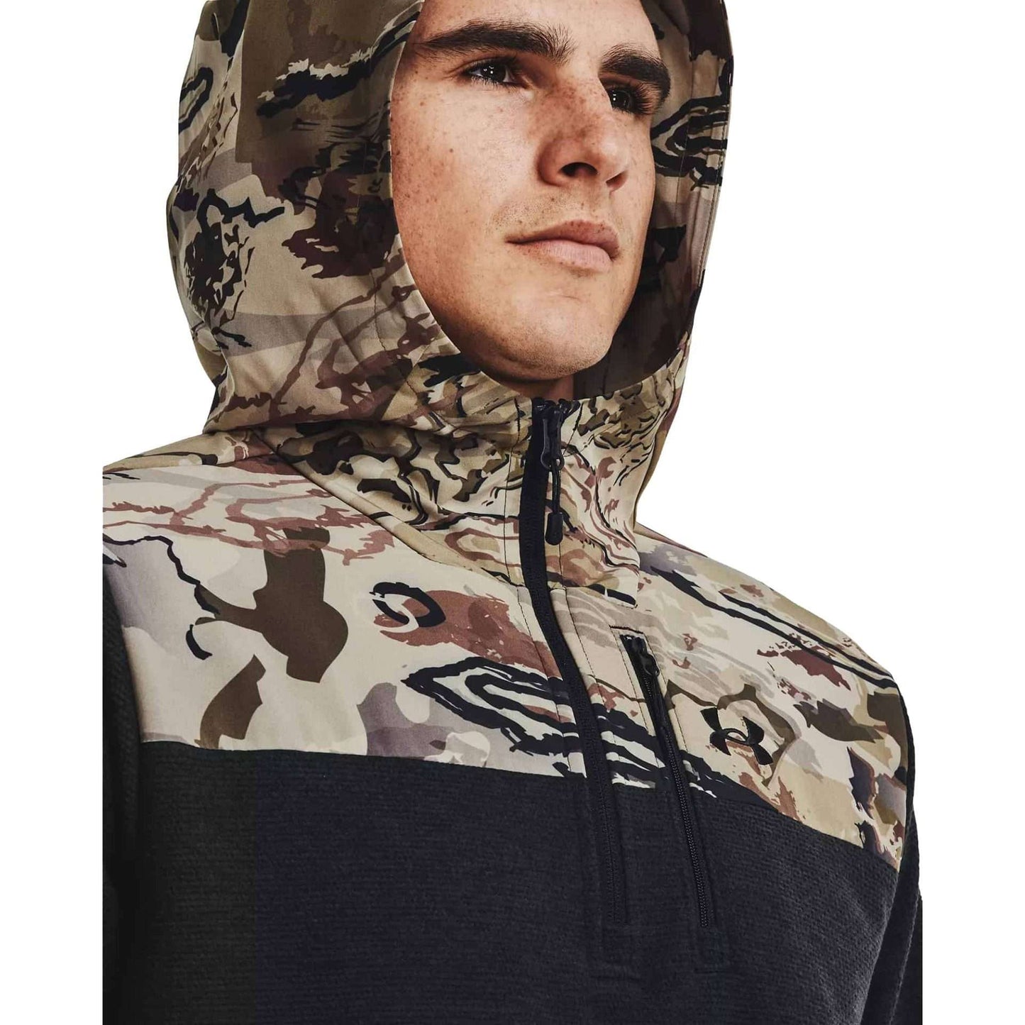 Under Armour Men's Specialist Grid 1/2 Zip Hoodie - Black