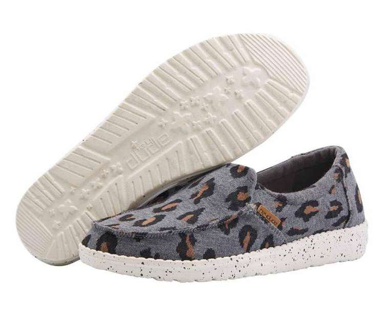 Hey Dude Women's Shoe Misty Charcoal Cheetah 140014009