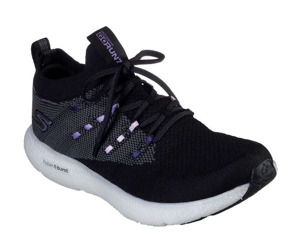 Skechers Women's Go Run 7 Shoes - Black Purple 15219BKPR