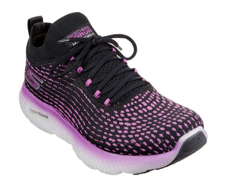 Skechers GOrun MaxRoad 4 Hyper Shoes - Black Purp 15223BKPR