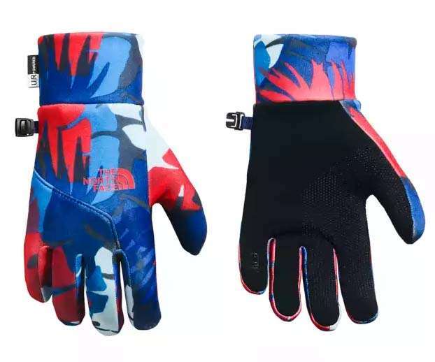 The North Face Women's ETIP Gloves FLAG BLUE PALMITOS PRINT