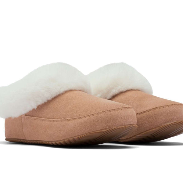 SOREL WOMEN'S SOREL GO - COFFEE RUN SLIPPER NL3692-367 Dark Moss, Peach Blossom