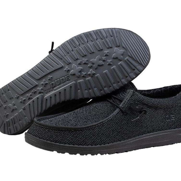 Hey Dude Men's Wally Sox Shoes - Micro Total Black