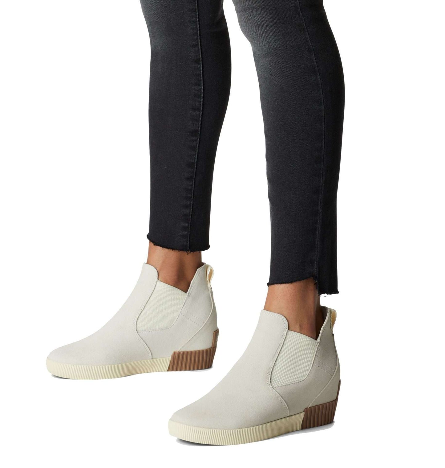 Sorel Women's Out N About Slip-On Wedge NL4702-191 Chalk, White