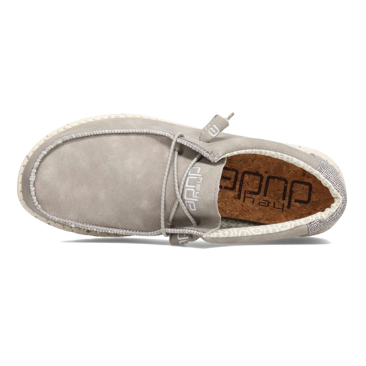 Hey Dude Wally Recycled Leather Silver Birch 150203923