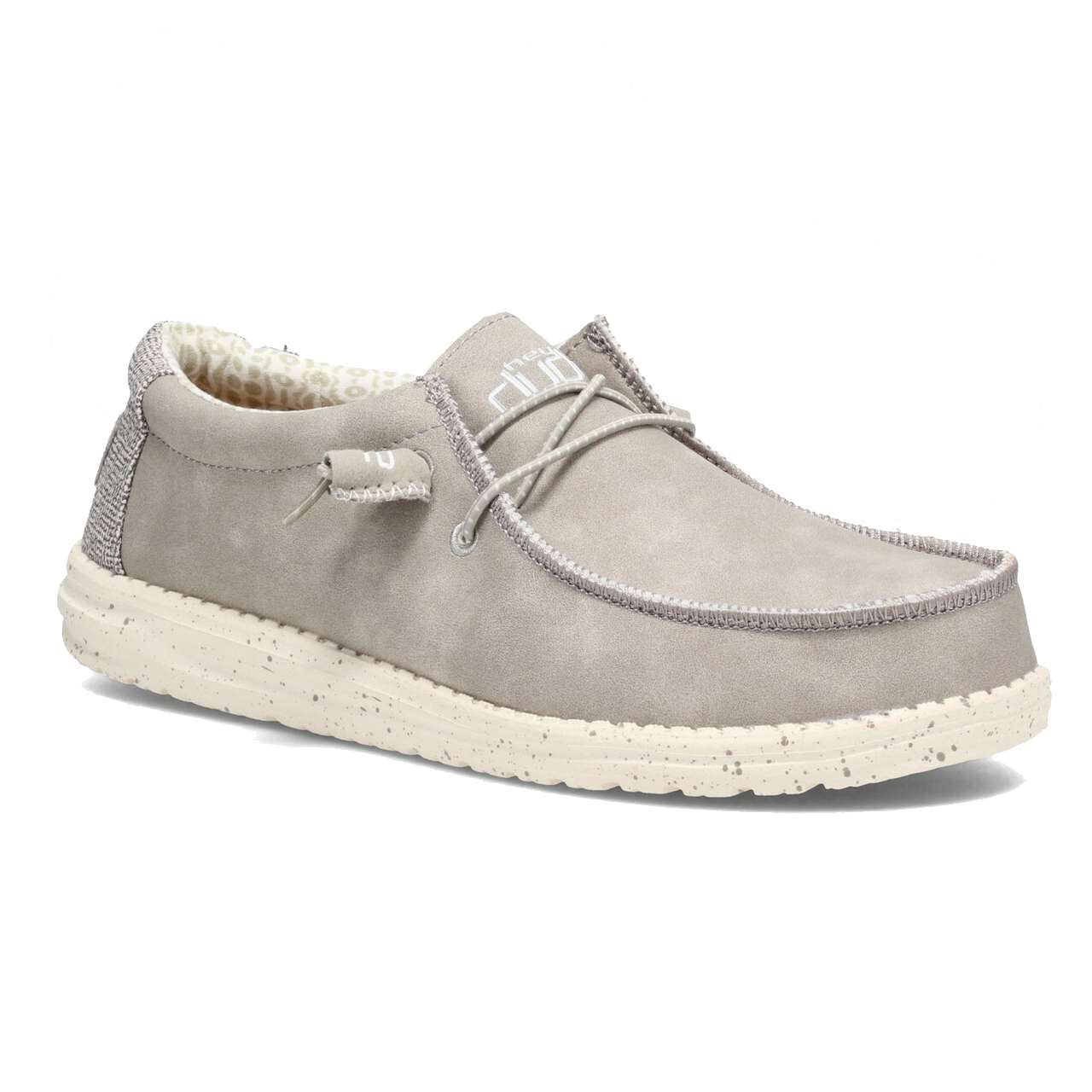 Hey Dude Wally Recycled Leather Silver Birch 150203923