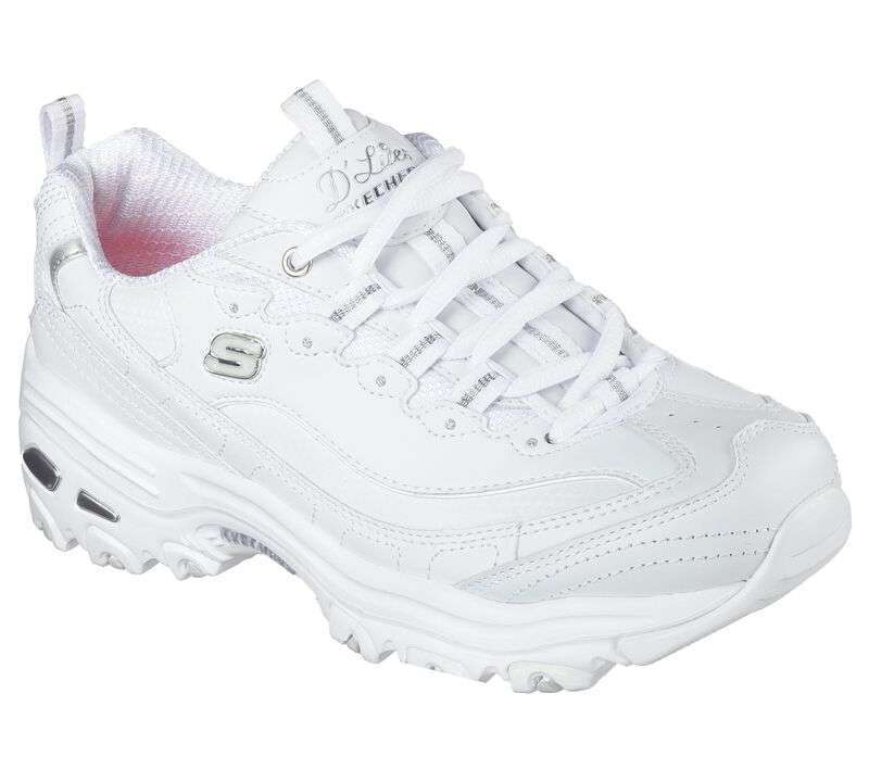 Skechers D'lites Fresh Start White Silver 11931