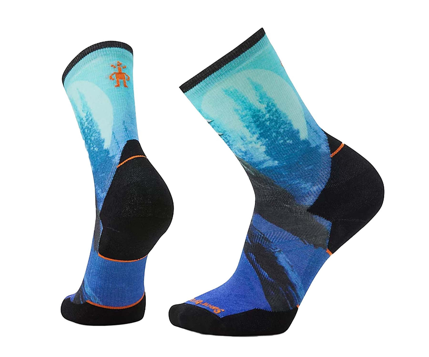 Smartwool Athlete Edition Run Raven Print Crew Socks (SW001789-B25 )