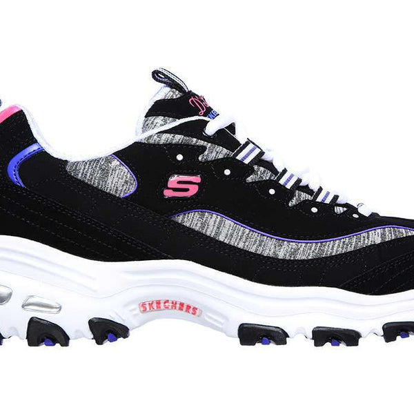 Skechers D'Lites Sparkling Rain Black Purple 149060BKPR
