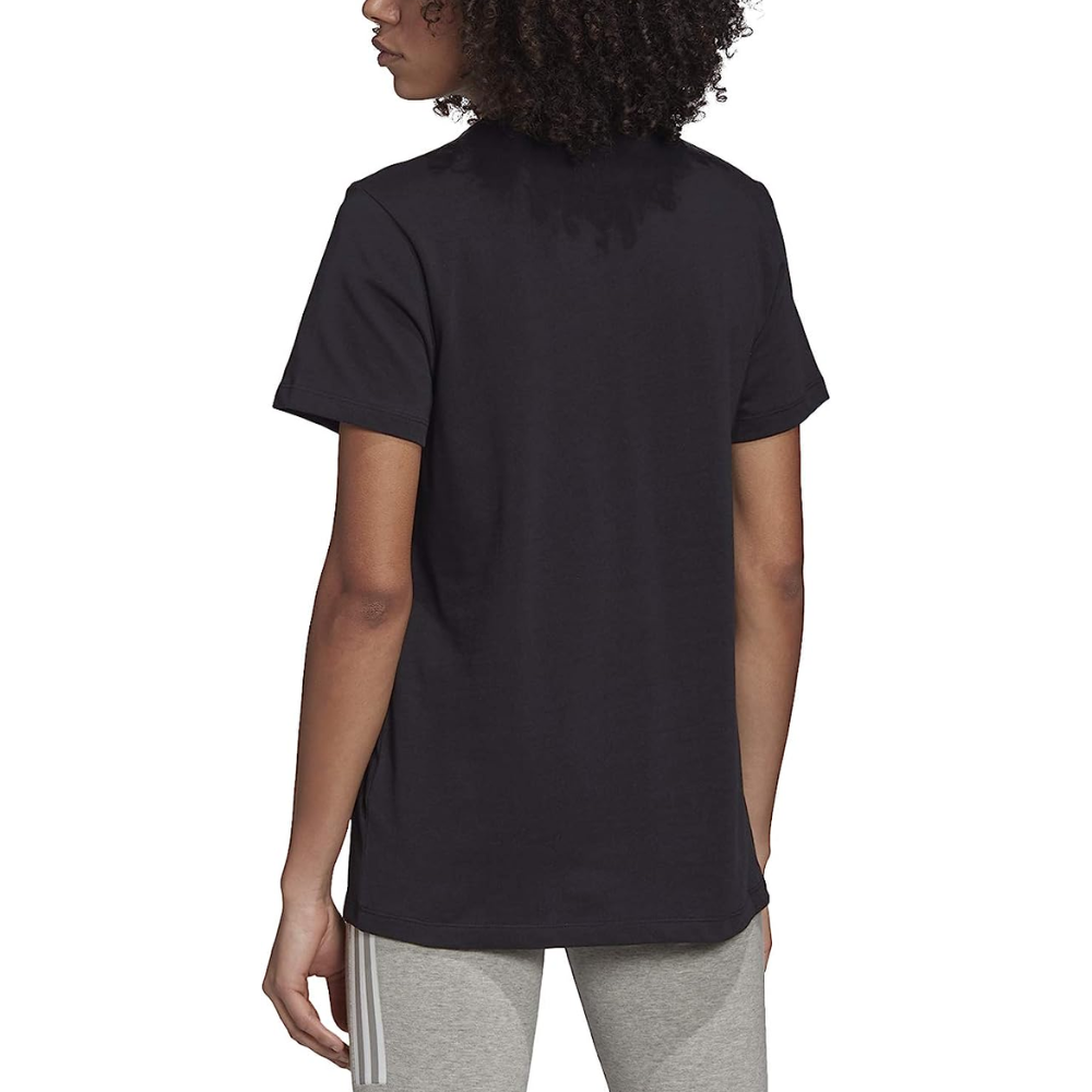 adidas Originals Women's T-Shirt in black with white embroidered logo