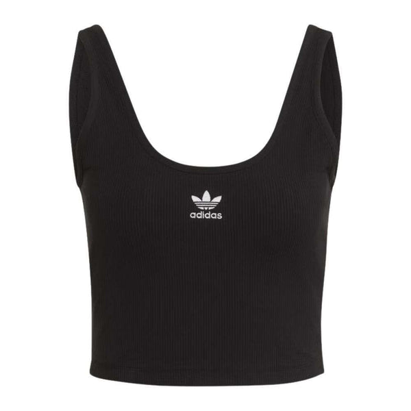 Adidas Trefoil Tank Top featuring a relaxed fit and made from a soft, stretchy cotton blend for comfortable, everyday wear