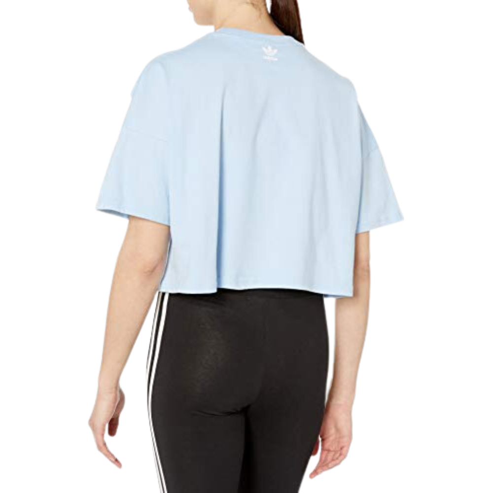adidas Originals Women's Large Logo Tee in an oversized fit with standout color blocks