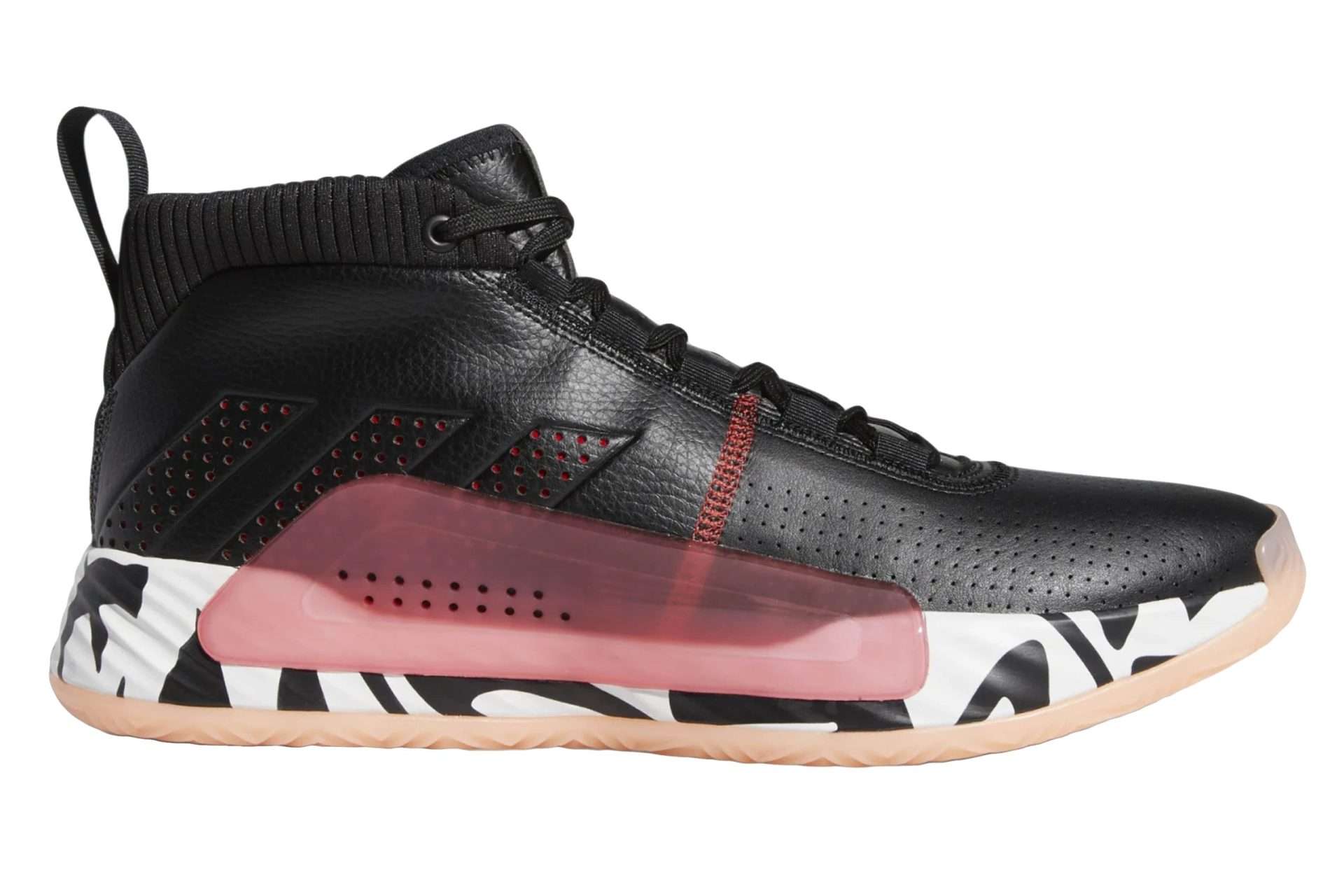 Adidas Men's Dame 5 Shoes (Black / White / Scarlet)