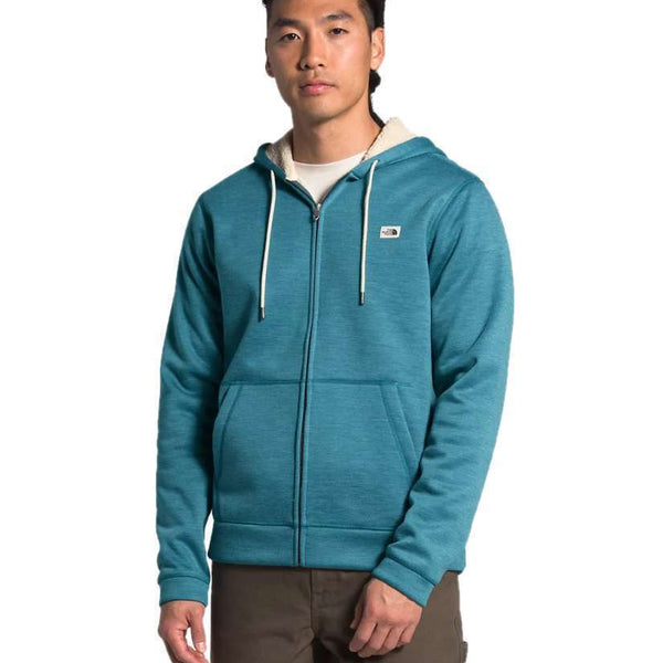 The North Face Men's Sherpa Patrol Full Zip Hoodie (Mallard Blue White Heather)