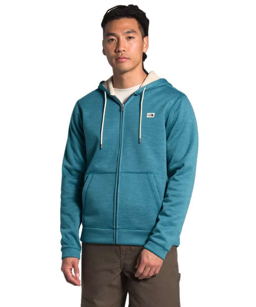 The North Face Men's Sherpa Patrol Full Zip Hoodie (Mallard Blue White Heather)