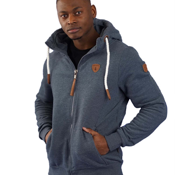 Wanakome Men's Zeus Zip Hoodie - Dark Heather Gray (WA603-DKHGY 0822)