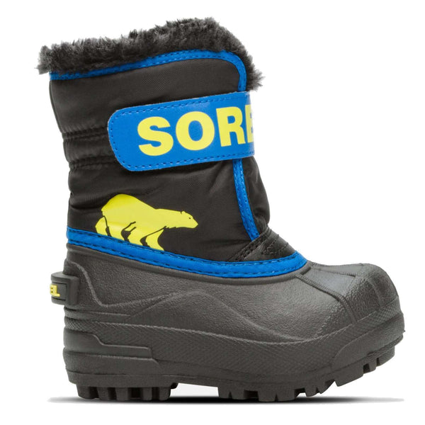 SOREL Toddler Snow Commander Boot - Black, Super Blue