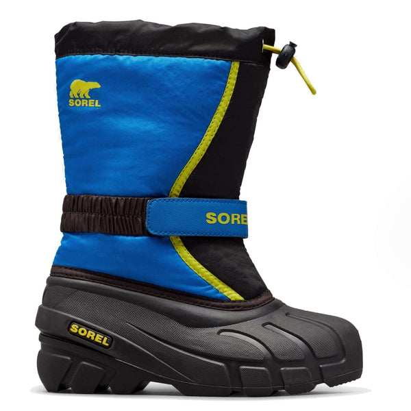 SOREL Childrens Flurry Boot - Black, Super Blue