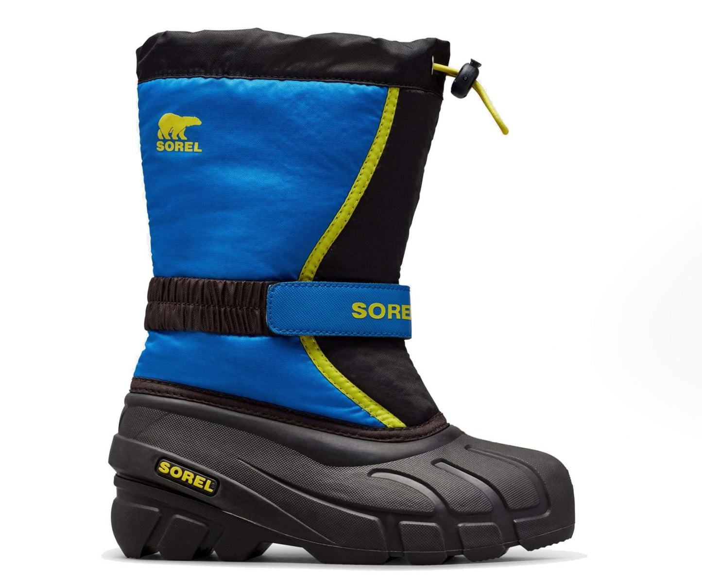 SOREL Childrens Flurry Boot - Black, Super Blue