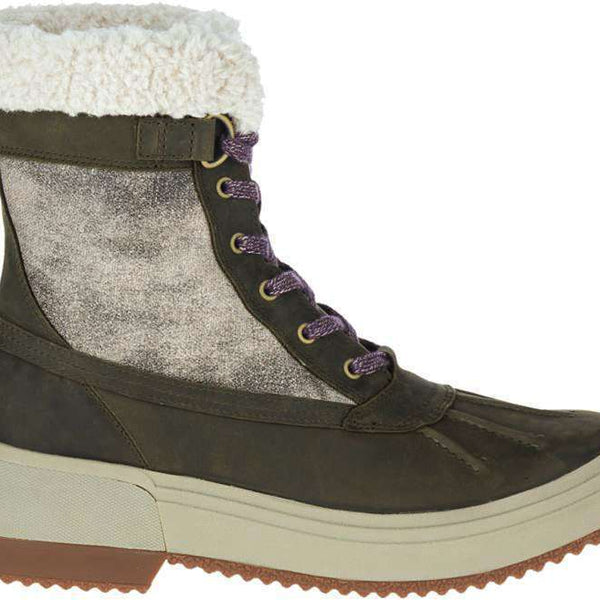 Merrell Women's Haven Mid Lace Polar Waterproof Boots - Olive