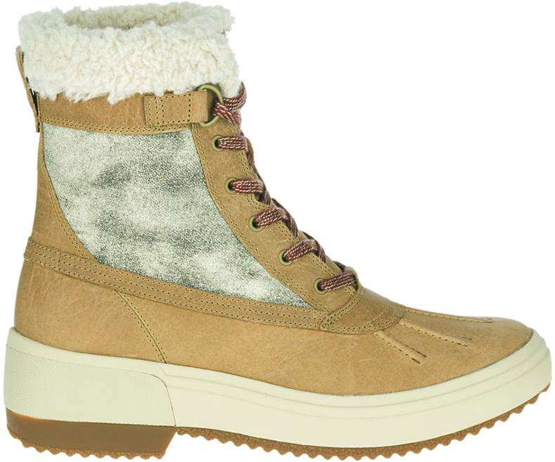 Merrell Women's Haven Mid Lace Polar Waterproof Boots - Camel