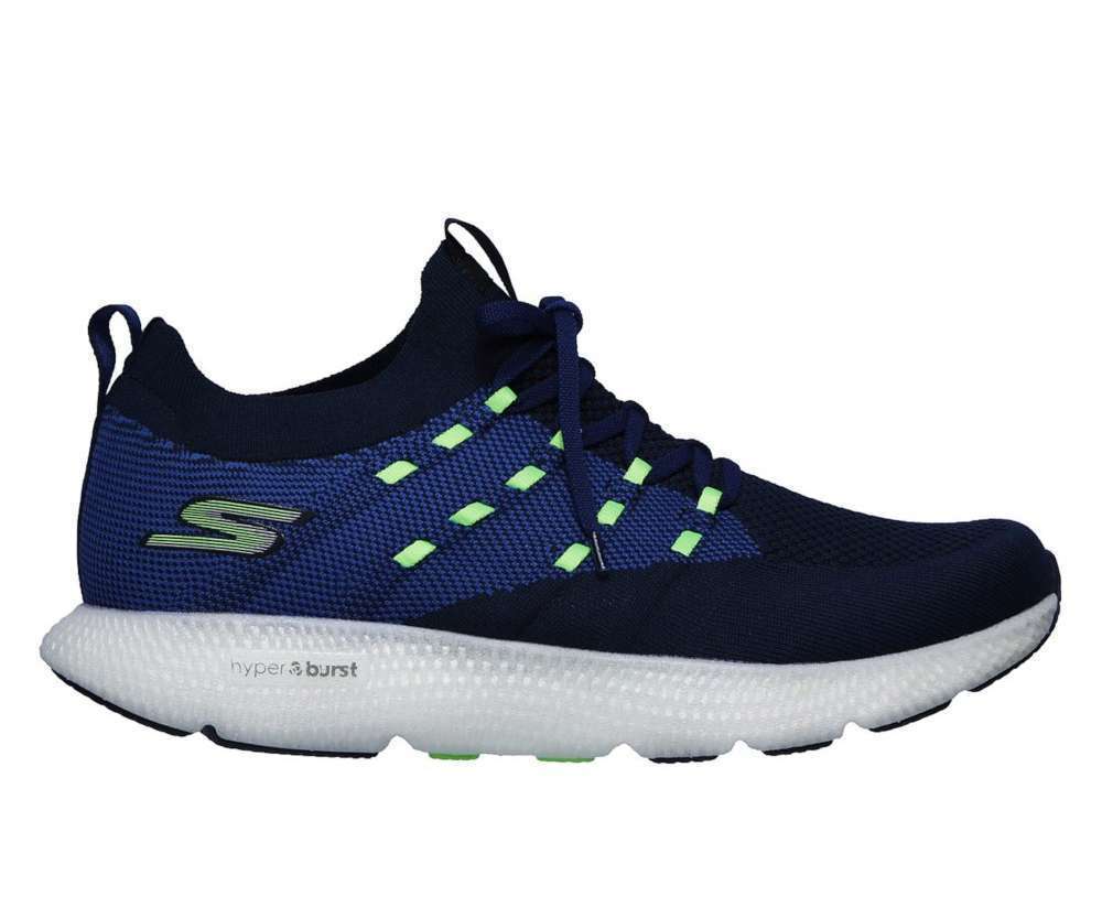Skechers Men's Go Run 7 Running Shoes - Navy Lime