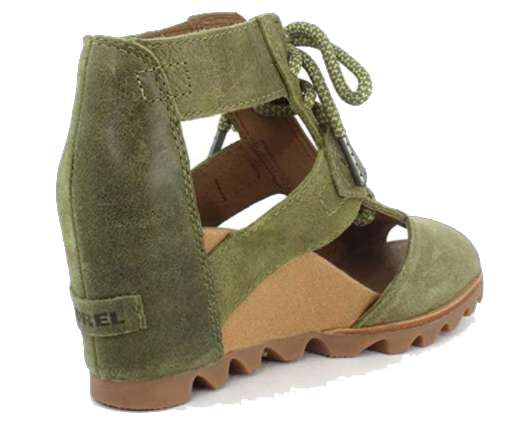 Sorel Women's Joanie Lace Wedge sandal Olive drab