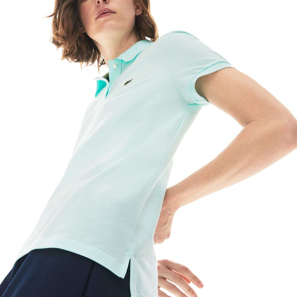 Lacoste Women's Classic Fit Soft Cotton Petit Piqué Polo (Rill Light Blue)