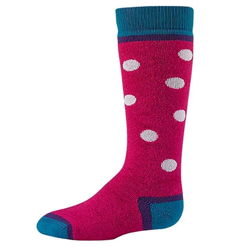 Wigwam Snow Dot Kids' Socks (Pink Scramble)