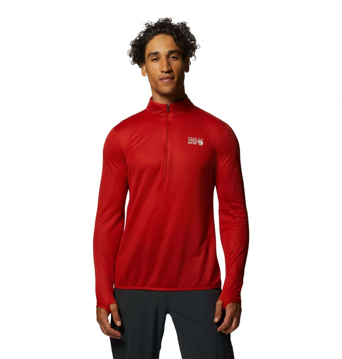Mountain Hard Wear Men's Airmesh 1/2 Zip, 196341, Desert Red