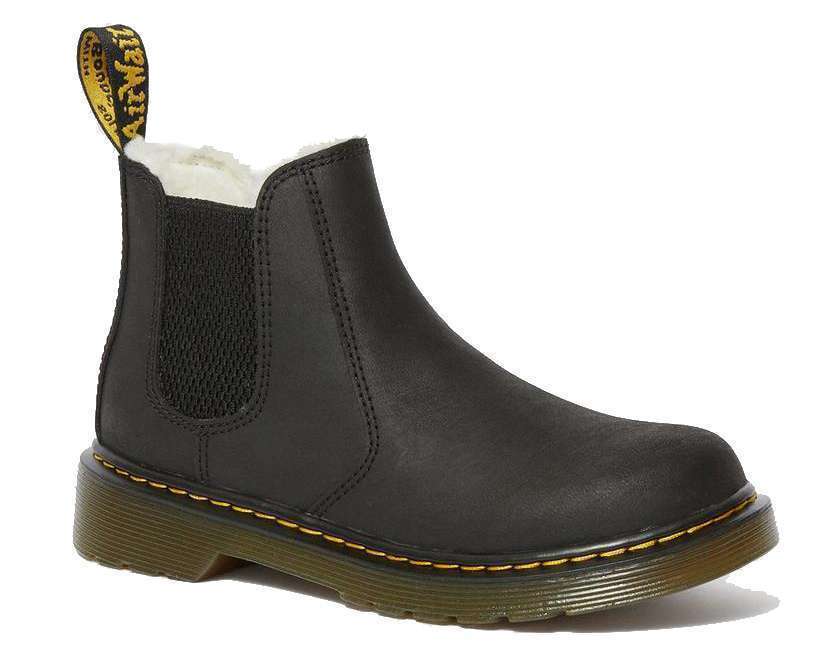 Dr. Martens JUNIOR FUR-LINED 2976 LEONORE CHELSEA BOOTS 25367001